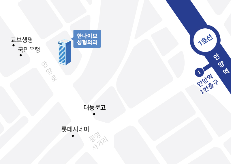 한나이브성형외과,오시는길